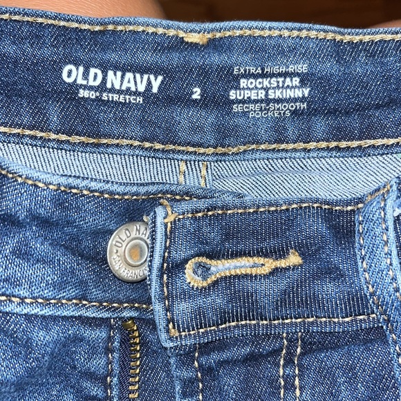 OLD NAVY jeans EXTRA HIGH-RISE ROCKSTAR SUPER SKINNY SECRET-SMOOTH POCKETS - Picture 8 of 9